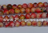 CMJ484 15.5 inches 4mm round rainbow jade beads wholesale