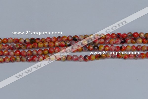 CMJ485 15.5 inches 6mm round rainbow jade beads wholesale