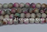 CMJ491 15.5 inches 4mm round rainbow jade beads wholesale