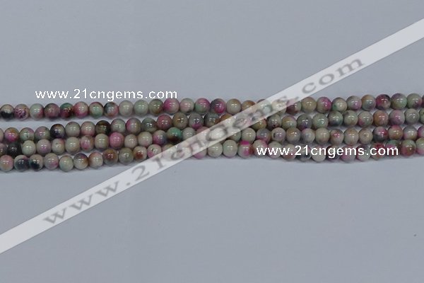 CMJ492 15.5 inches 6mm round rainbow jade beads wholesale