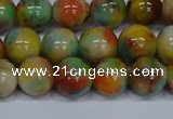 CMJ502 15.5 inches 12mm round rainbow jade beads wholesale