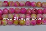 CMJ512 15.5 inches 4mm round rainbow jade beads wholesale
