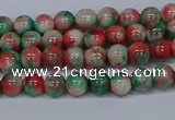 CMJ533 15.5 inches 4mm round rainbow jade beads wholesale