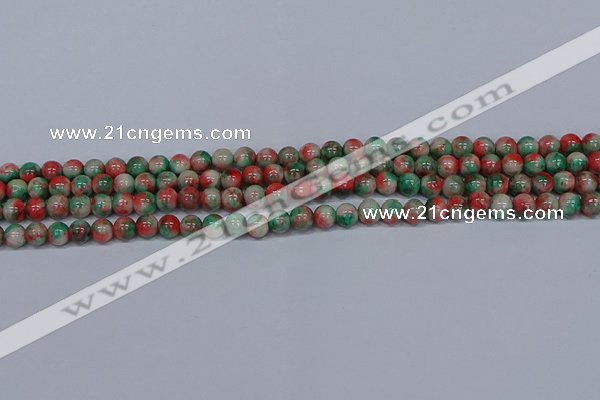 CMJ534 15.5 inches 6mm round rainbow jade beads wholesale