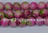 CMJ549 15.5 inches 8mm round rainbow jade beads wholesale