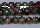 CMJ569 15.5 inches 6mm round rainbow jade beads wholesale