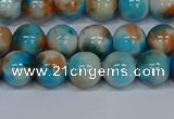 CMJ577 15.5 inches 8mm round rainbow jade beads wholesale