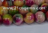 CMJ592 15.5 inches 10mm round rainbow jade beads wholesale