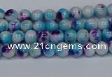 CMJ610 15.5 inches 4mm round rainbow jade beads wholesale