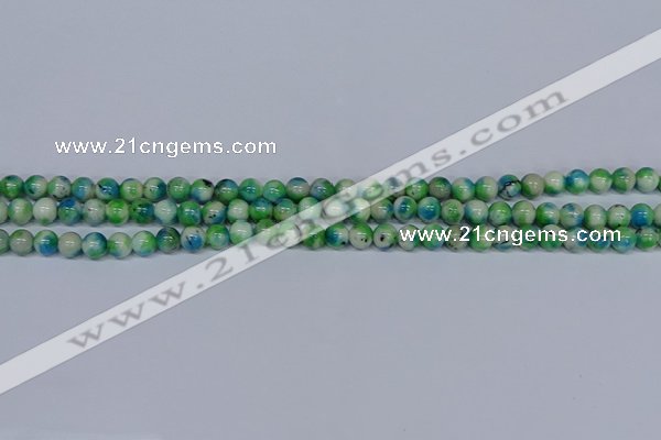 CMJ625 15.5 inches 6mm round rainbow jade beads wholesale