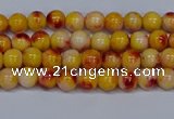 CMJ645 15.5 inches 4mm round rainbow jade beads wholesale