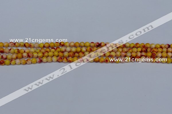 CMJ645 15.5 inches 4mm round rainbow jade beads wholesale