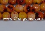 CMJ647 15.5 inches 8mm round rainbow jade beads wholesale