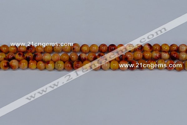 CMJ647 15.5 inches 8mm round rainbow jade beads wholesale