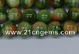 CMJ675 15.5 inches 8mm round rainbow jade beads wholesale