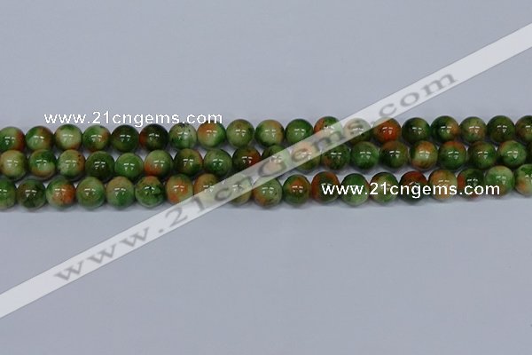 CMJ676 15.5 inches 10mm round rainbow jade beads wholesale