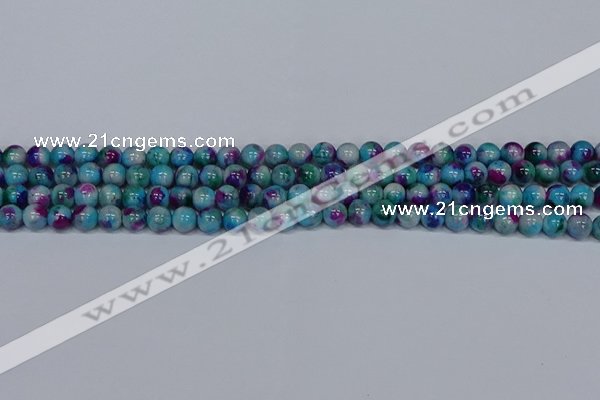 CMJ687 15.5 inches 4mm round rainbow jade beads wholesale