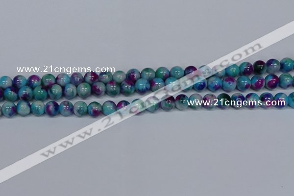 CMJ689 15.5 inches 8mm round rainbow jade beads wholesale