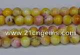 CMJ694 15.5 inches 4mm round rainbow jade beads wholesale