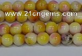 CMJ695 15.5 inches 6mm round rainbow jade beads wholesale