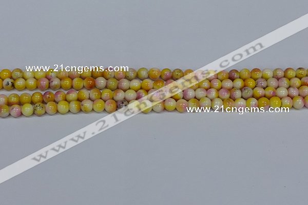 CMJ695 15.5 inches 6mm round rainbow jade beads wholesale