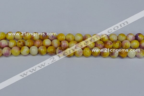 CMJ698 15.5 inches 12mm round rainbow jade beads wholesale