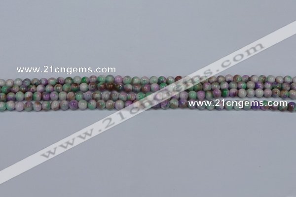 CMJ715 15.5 inches 4mm round rainbow jade beads wholesale