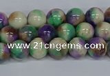 CMJ717 15.5 inches 8mm round rainbow jade beads wholesale