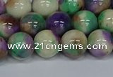 CMJ719 15.5 inches 12mm round rainbow jade beads wholesale