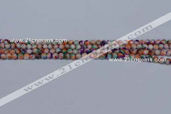 CMJ722 15.5 inches 4mm round rainbow jade beads wholesale