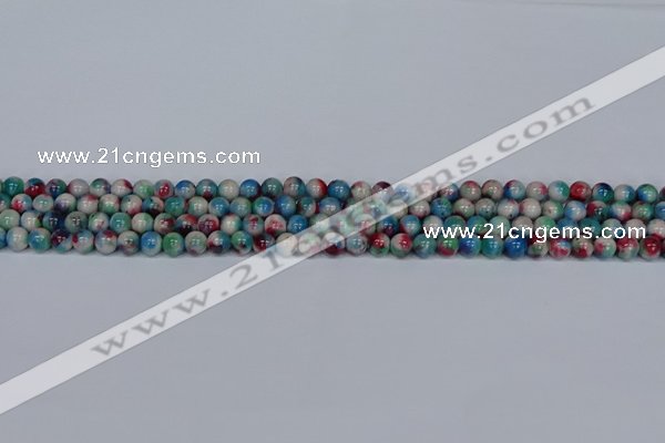 CMJ729 15.5 inches 4mm round rainbow jade beads wholesale