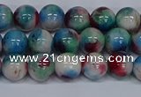 CMJ731 15.5 inches 8mm round rainbow jade beads wholesale