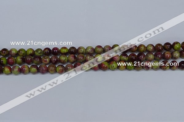 CMJ745 15.5 inches 8mm round rainbow jade beads wholesale