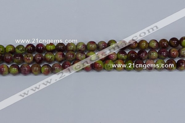 CMJ746 15.5 inches 10mm round rainbow jade beads wholesale