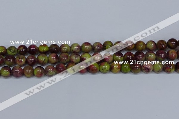 CMJ747 15.5 inches 12mm round rainbow jade beads wholesale