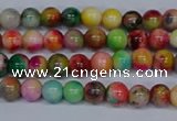 CMJ750 15.5 inches 4mm round rainbow jade beads wholesale