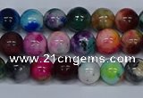 CMJ752 15.5 inches 8mm round rainbow jade beads wholesale