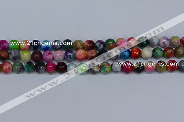 CMJ754 15.5 inches 12mm round rainbow jade beads wholesale