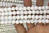 CMJ802 15.5 inches 8mm round matte Mashan jade beads wholesale