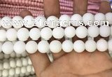 CMJ804 15.5 inches 12mm round matte Mashan jade beads wholesale