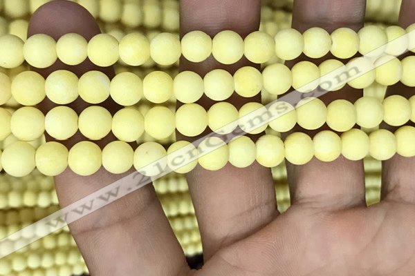 CMJ806 15.5 inches 6mm round matte Mashan jade beads wholesale