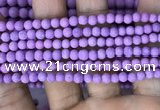 CMJ815 15.5 inches 4mm round matte Mashan jade beads wholesale