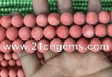 CMJ829 15.5 inches 12mm round matte Mashan jade beads wholesale