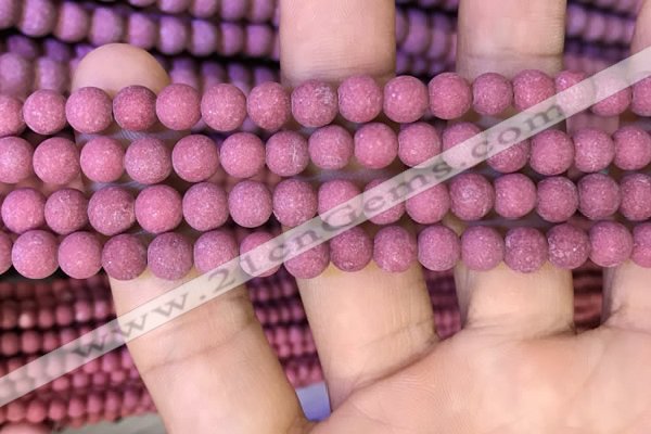 CMJ831 15.5 inches 6mm round matte Mashan jade beads wholesale