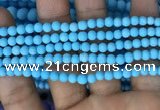 CMJ835 15.5 inches 4mm round matte Mashan jade beads wholesale