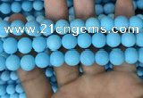 CMJ838 15.5 inches 10mm round matte Mashan jade beads wholesale