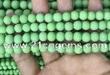 CMJ842 15.5 inches 8mm round matte Mashan jade beads wholesale