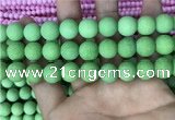 CMJ844 15.5 inches 12mm round matte Mashan jade beads wholesale