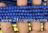 CMJ845 15.5 inches 4mm round matte Mashan jade beads wholesale