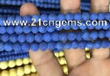 CMJ846 15.5 inches 6mm round matte Mashan jade beads wholesale